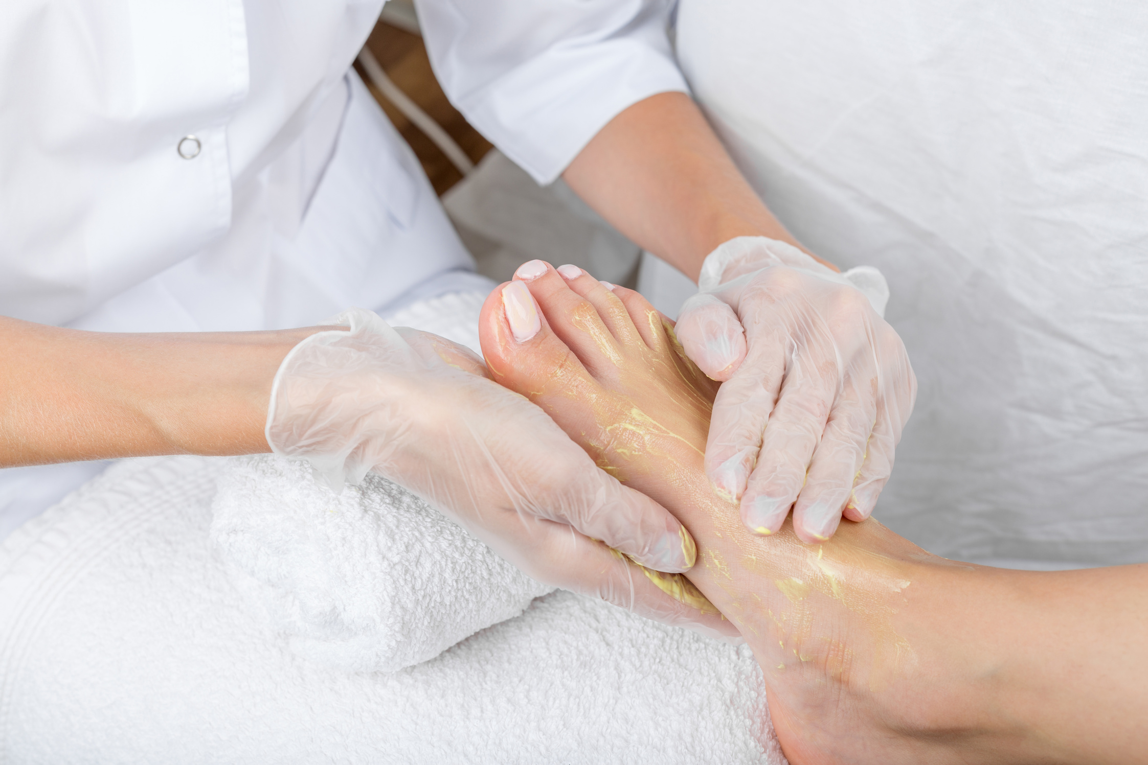 Foot care in beauty salon